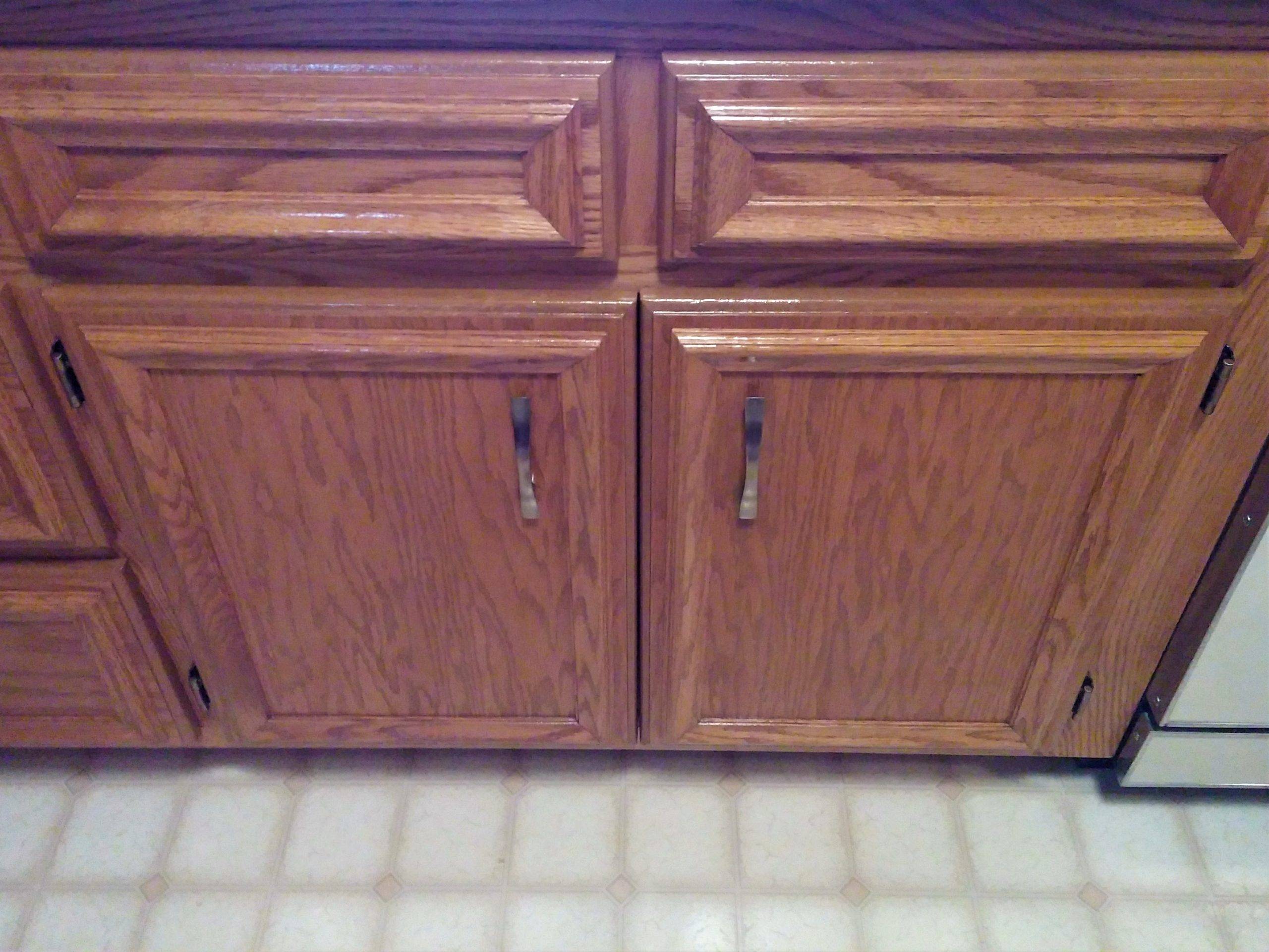 Cabinet refinishing before and after