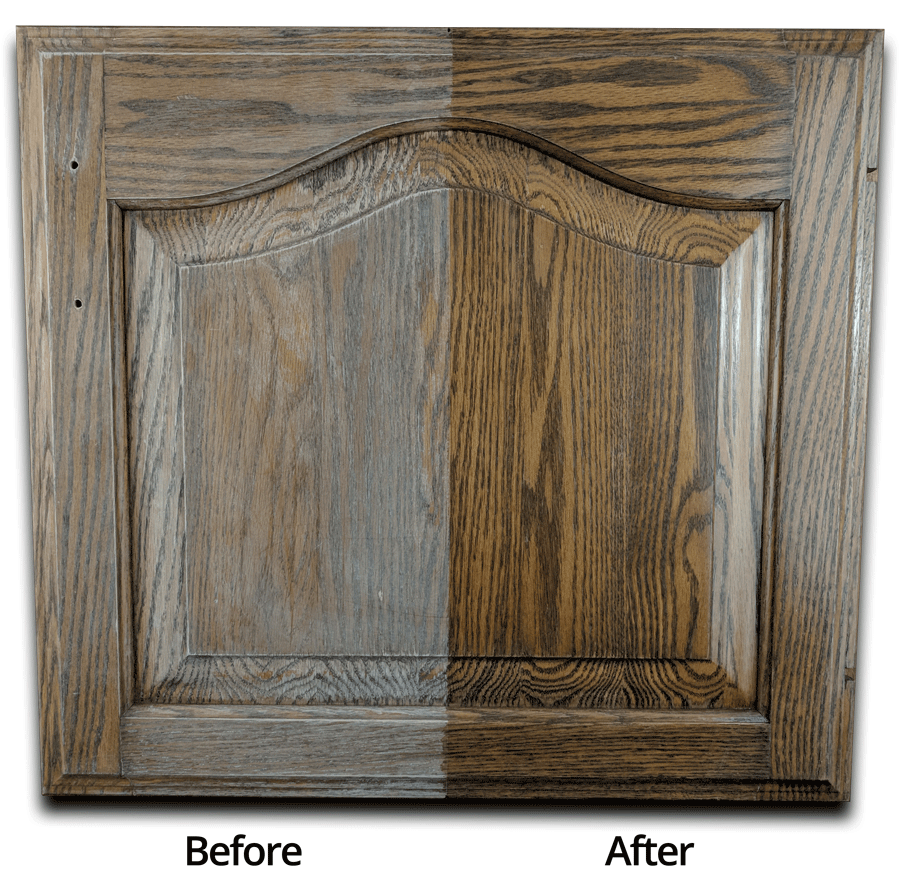 before and after cabinet refinishing vancouver